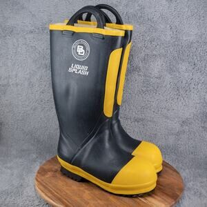 Black Diamond 699-9451 Rubber Fire NFPA Boots Size Men's Size 5 Womens 6.5